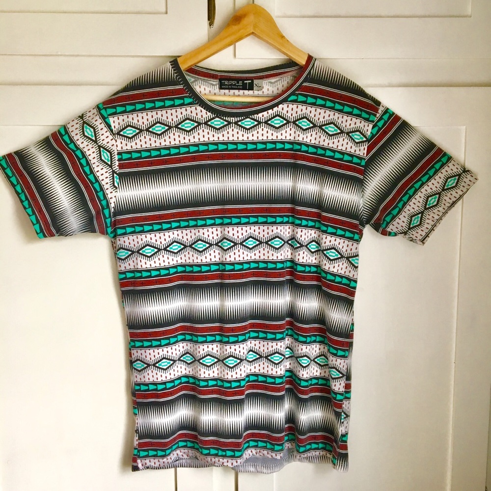 Detailed all over print t shirt